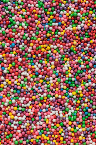 colored balls. Many spheres