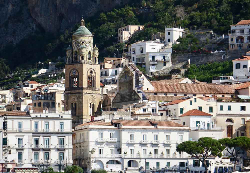 Naklejka premium Italy. Village Amalfi along the coast of Campania