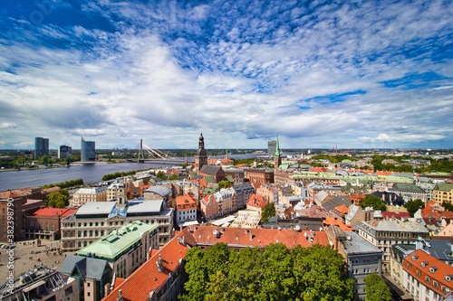 Fototapeta Naklejka Na Ścianę i Meble -  Riga von oben