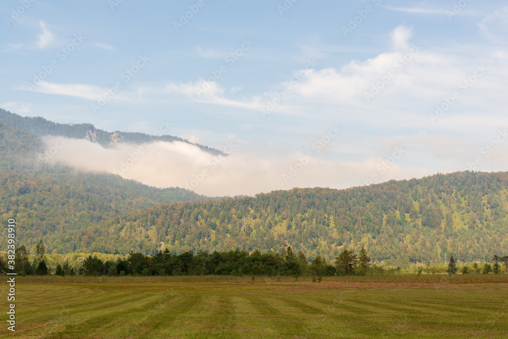 Landscape with mountains and clouds Landscape with mountains and clouds