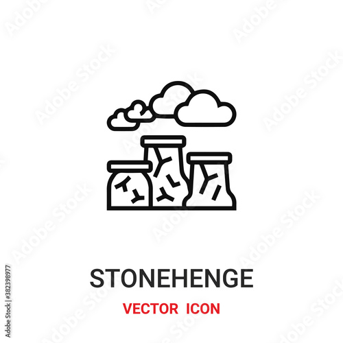 stonehenge icon vector symbol. stonehenge symbol icon vector for your design. Modern outline icon for your website and mobile app design.
