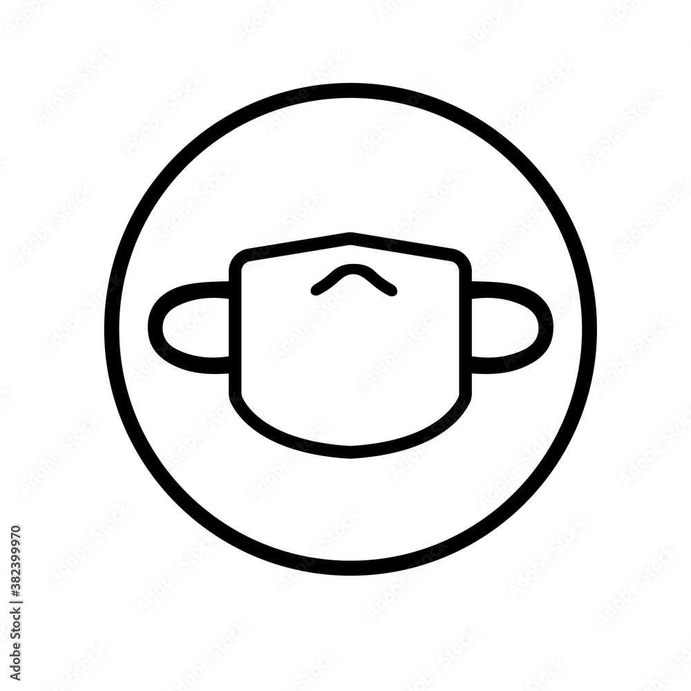 Safety sign, Wear dust mask.Medical mask icon isolated.Safety breathing masks.
Safety sign, Wear dust mask.Medical mask icon isolated.Safety breathing masks.
