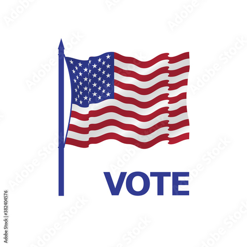 VOTE HERE. Polling place sign