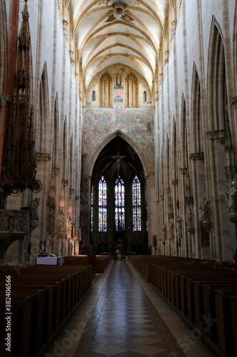 Kirchenschiff des Ulmer M  nster. Ulm  Baden-W  rttemberg  Deutschland  Europa