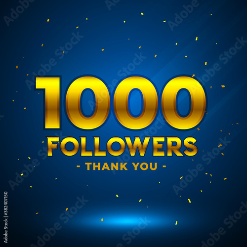 1000 followers celebration thank you banner 
