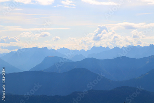 View over mountains (Bavarian Alps, Germany, from Herzogenstand) © Ines Porada