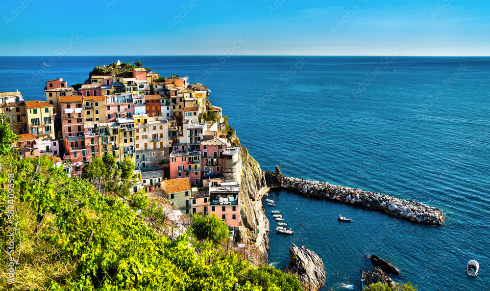 Manarola Village at the Cinque Terre. UNESCO world heritage in Italy