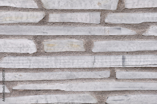 Decorated stone wall of the a building in Finland.