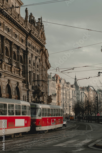 Tranvía en las calles de Praga