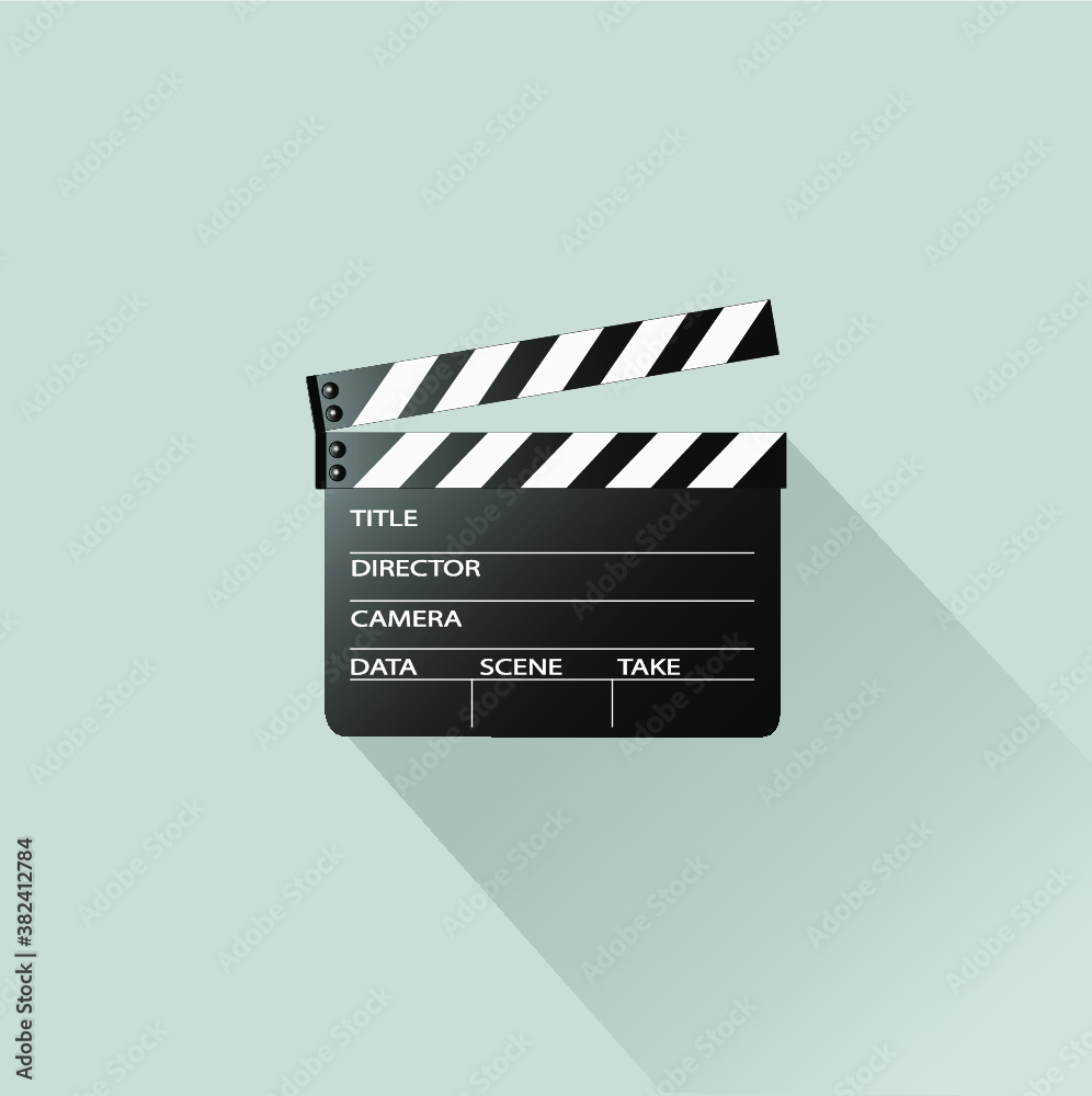 Vector 3d Realistic Opened Movie Film ClapBoard Icon Set Closeup Isolated on Transparent Background. Design Template of Clapperboard, Slapstick, Filmmaking Device. Front View