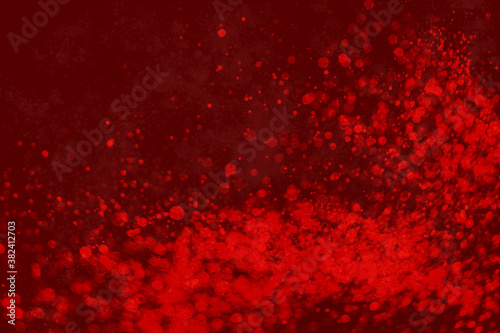 red festive background with bokeh and glitter