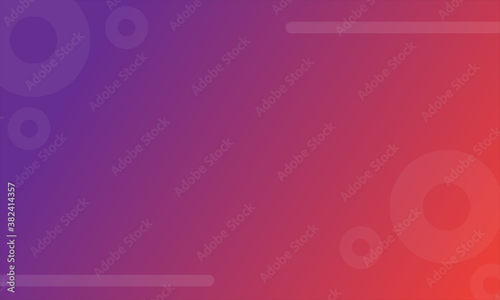 Abstract background with gradient of purple, pink and orange colors, decorated with circles and lines