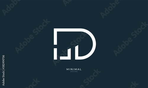 Alphabet letter icon logo LD