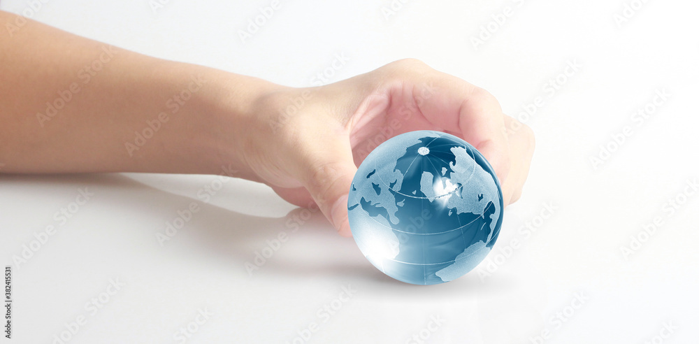 Globe ,earth in human hand. Earth image provided by Nasa Globe ,earth in human hand. Earth image provided by Nasa