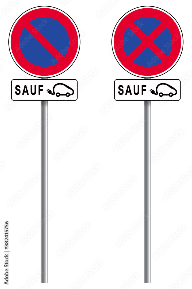 PANNEAU STATIONNEMENT INTERDIT SAUF VOITURE ÉLECTRIQUE PANNEAU STATIONNEMENT INTERDIT SAUF VOITURE ÉLECTRIQUE