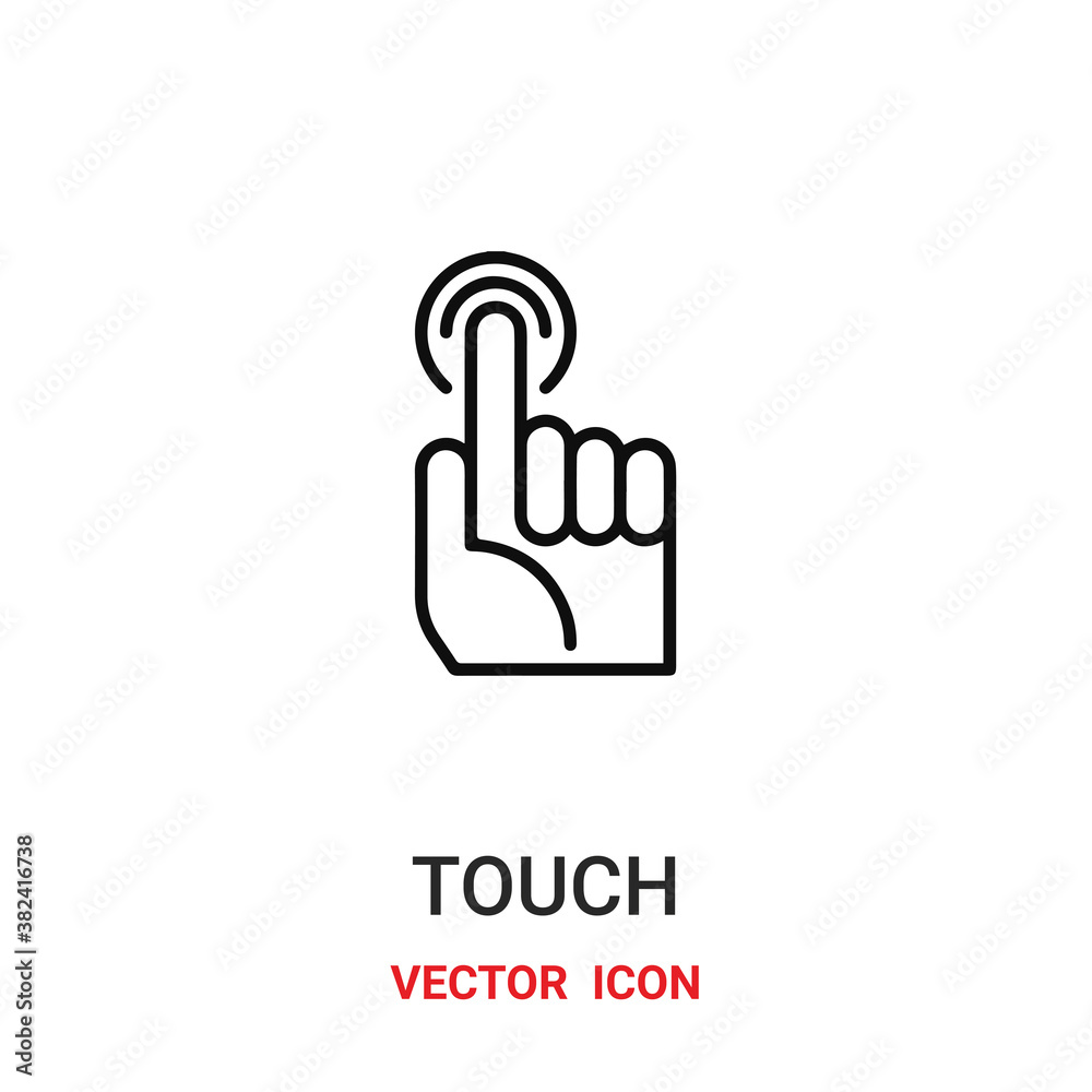 touch icon vector symbol. finger symbol icon vector for your design. Modern outline icon for your website and mobile app design. touch icon vector symbol. finger symbol icon vector for your design. Modern outline icon for your website and mobile app design.