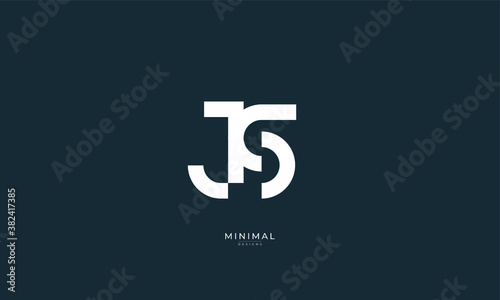 Alphabet letter icon logo JS
