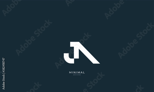 Alphabet letter icon logo JA photo
