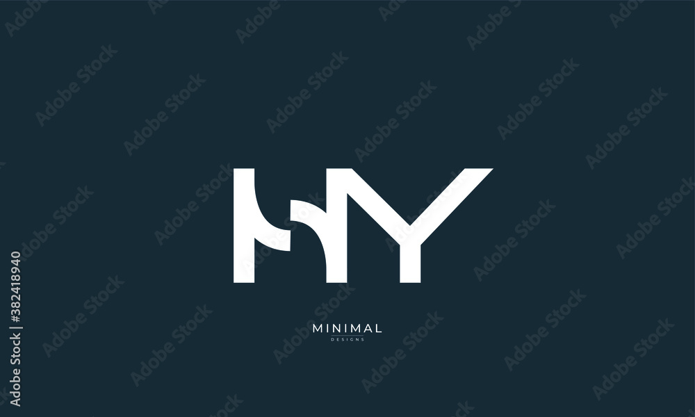 Alphabet letter icon logo HY Alphabet letter icon logo HY