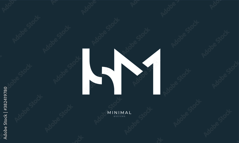 Alphabet letter icon logo HM Alphabet letter icon logo HM