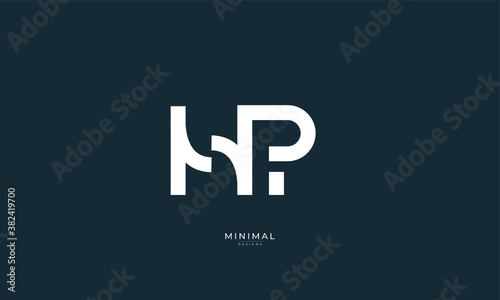 Alphabet letter icon logo HP