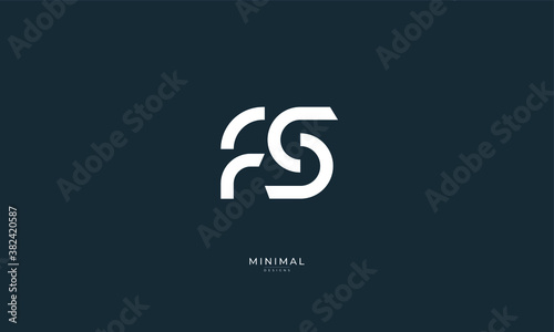 Alphabet letter icon logo FS