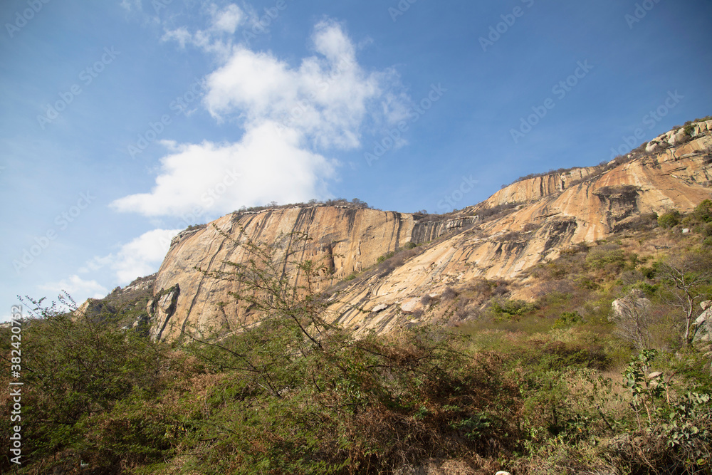 View of the mounds in the dry season, countryside of Brazil