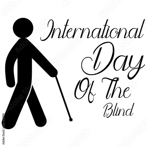 International day of the blind. with disabled design,  Vector illustration.