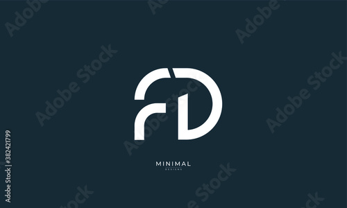 alphabet letter icon logo Fd