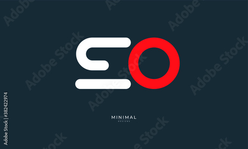 alphabet letter icon logo EO photo