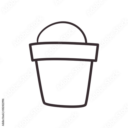 Summer sand bucket line style icon vector design © Jeronimo Ramos