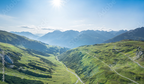 Idyllic summer landscape in the Alps photo