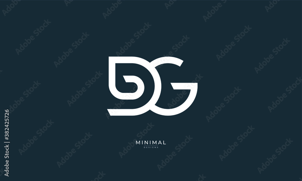 Obraz premium alphabet letter icon logo DG