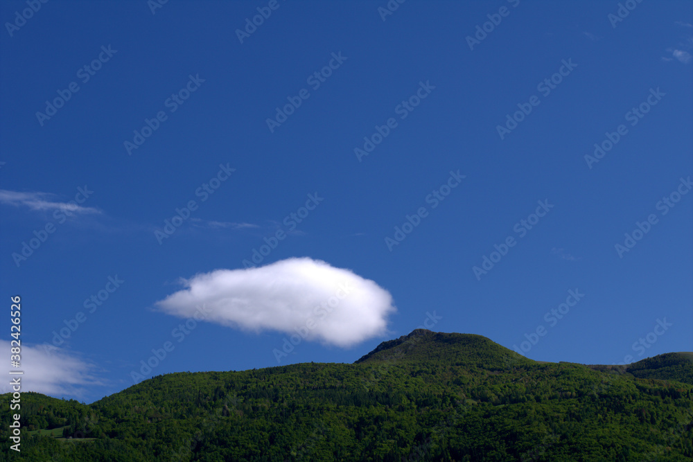 clouds over the mountain, blue,landscape, nature,sky,panorama, tree, view, day,beauty