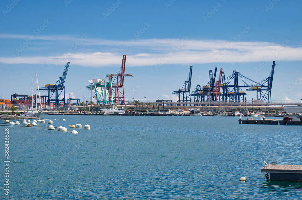 Loading cranes in the port of Valencia