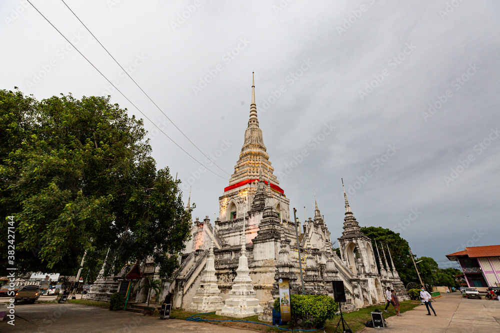 Wat Worachan Temple in Suphanburi Historical Temple Park Wat Worachan Temple in Suphanburi Historical Temple Park