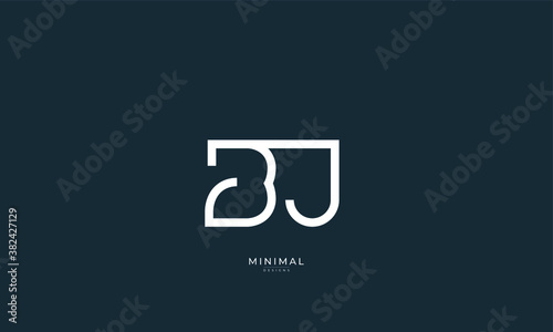alphabet letter icon logo BJ