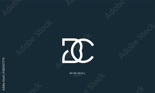 alphabet letter icon logo BC