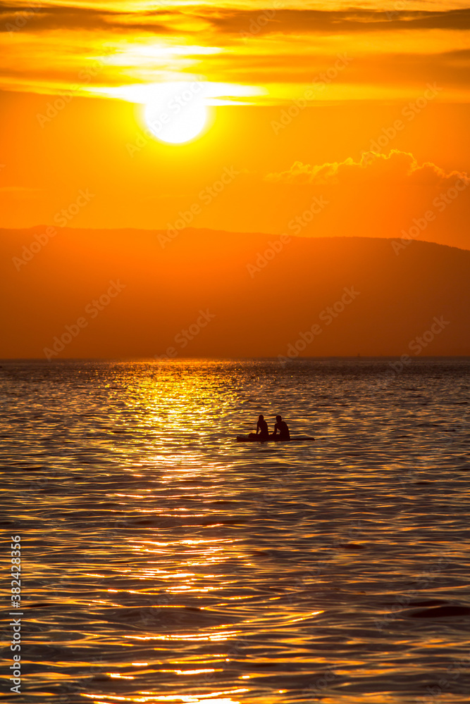 Geneva lake sunset in Switzerland Geneva lake sunset in Switzerland