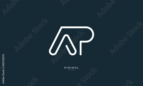 alphabet letter icon logo AP