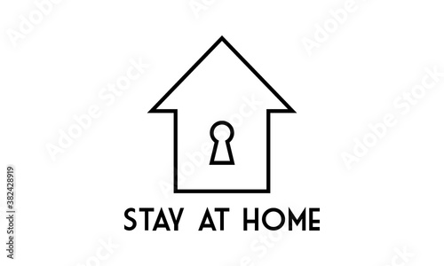 stay at home logo vector