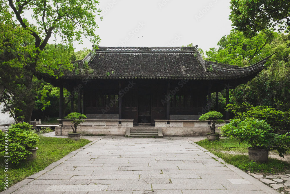 Traditional Chinese pavilion in Lanting (Orchid Pavilion) scenic area, Shaoxing, China