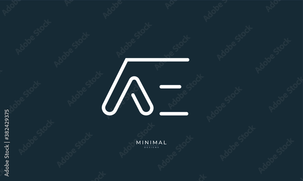 alphabet letter icon logo AE alphabet letter icon logo AE