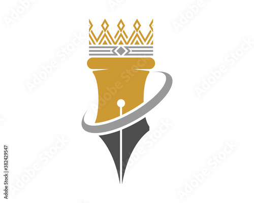 Combination pen with crown