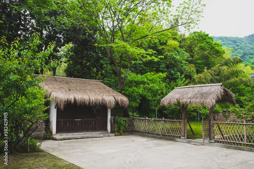 Hut in Lanting (Orchid Pavilion) scenic area, Shaoxing, China