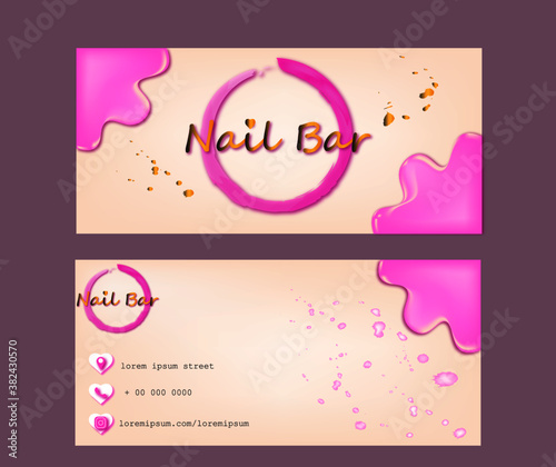 Nail bar business card 