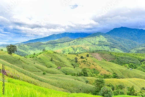 Mountain Landscape of Nan Province in Northern Thailand