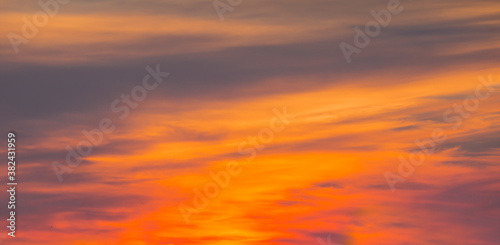 Fototapeta Naklejka Na Ścianę i Meble -  Beautiful orange dramatic sunset sky 