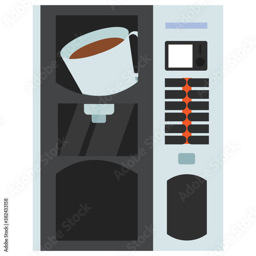 
A coffee vending to get fresh instant coffee on a vending 
