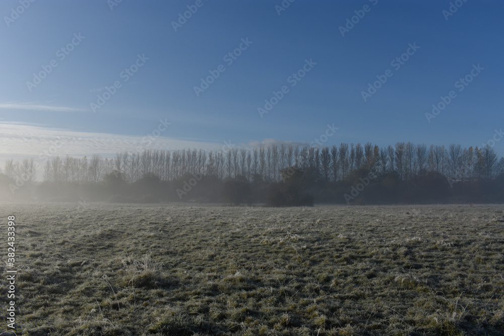 Fototapeta premium Fresh Sunrise over Frozen Irish Landscape